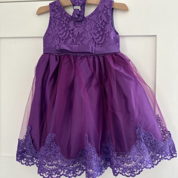 NWOT Dressy Daisy Baby Girl Dress Embroidered - Picture 2 of 8